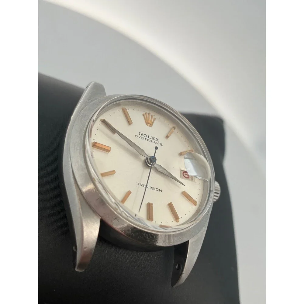 Vintage Rolex Oyster Date Precision 6694 Stainless Steel Date Watch Head